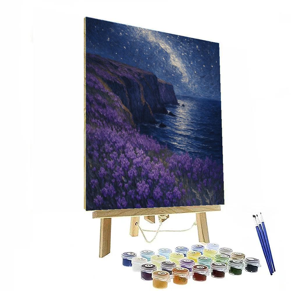 Milky Way Over The Lavender Cliffs painting number kit