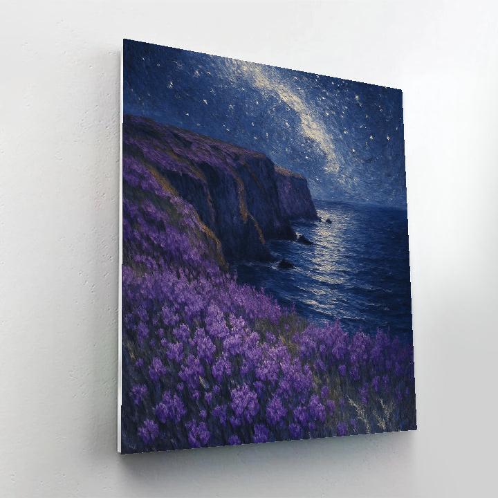 Milky Way Over The Lavender Cliffs painting number kit