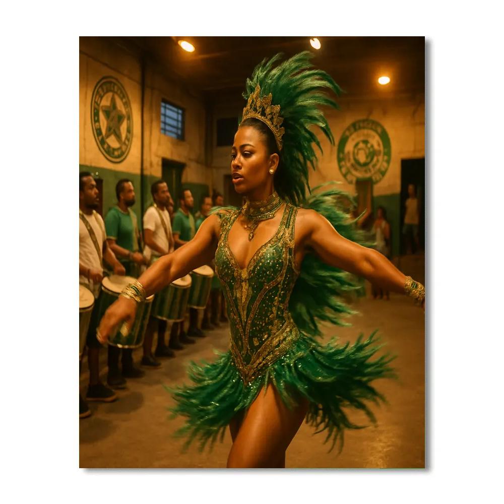 Rio Carnival Samba Rehearsal In Community Quadra DIY paint by numbers