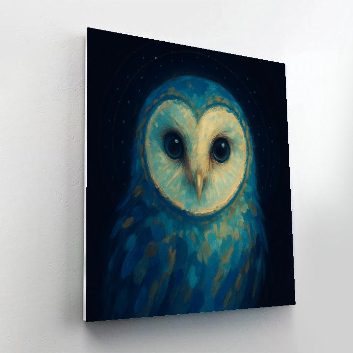 Galactic Whisper Owl Portrait Paint by numbers art