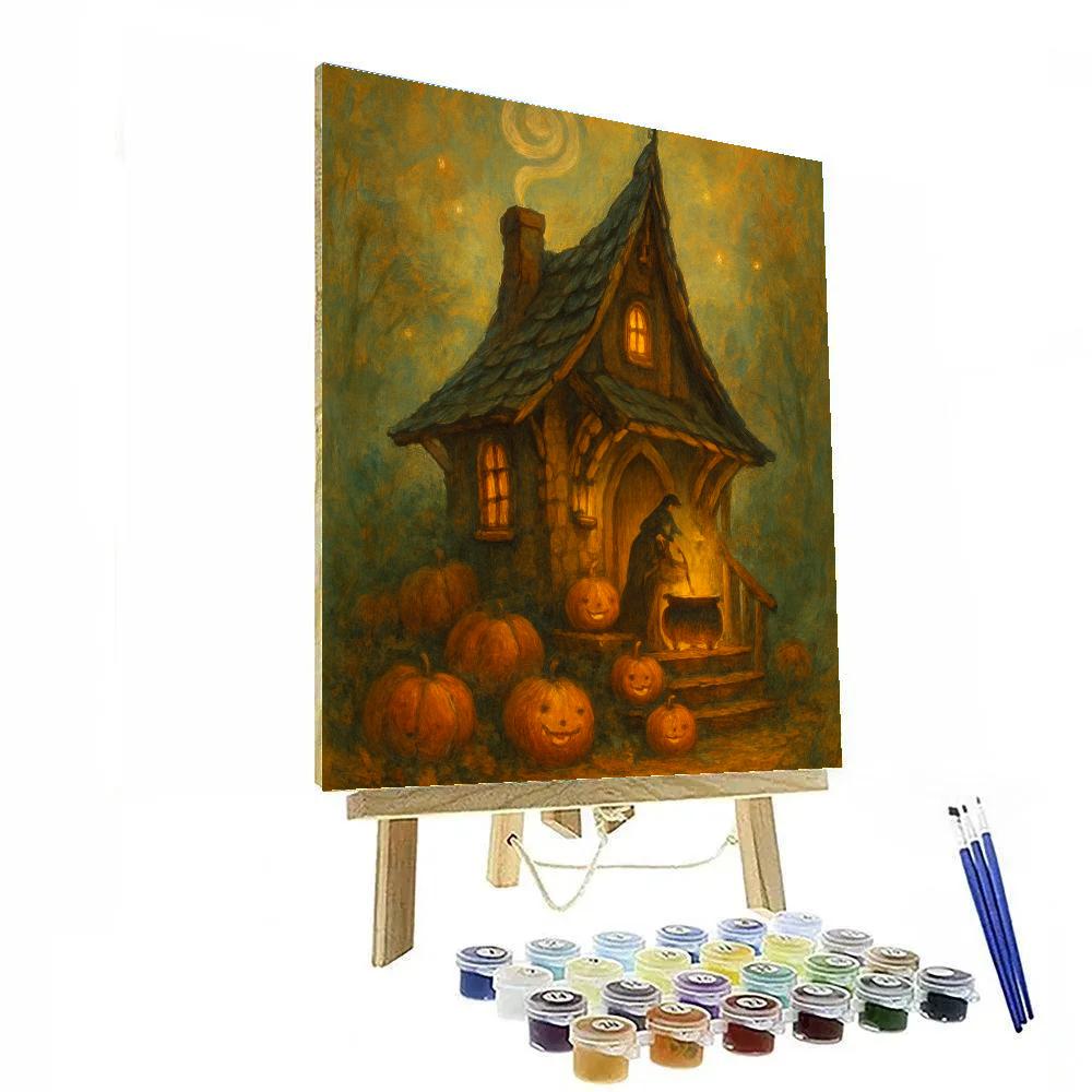 Witches Cottage In The Pumpkin Hollow Number painting