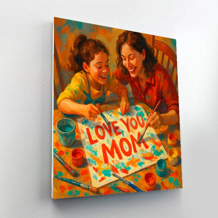 Mothers Day Art Studio Afternoon paint by colorMothers Day Art Studio Afternoon - DIY Painting By Numbers Kit - Image 2