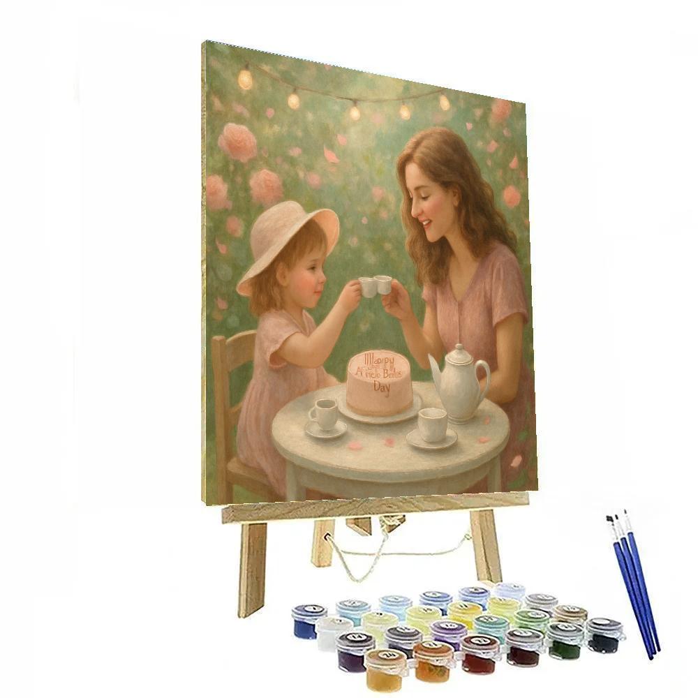 Garden Tea Party With Mom Number painting