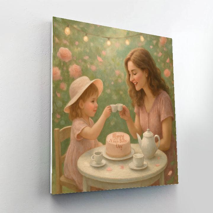 Garden Tea Party With Mom Number painting