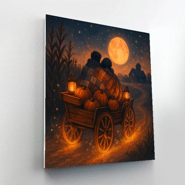 Enchanted Hayride Through Starlit Fields DIY paint by numbers