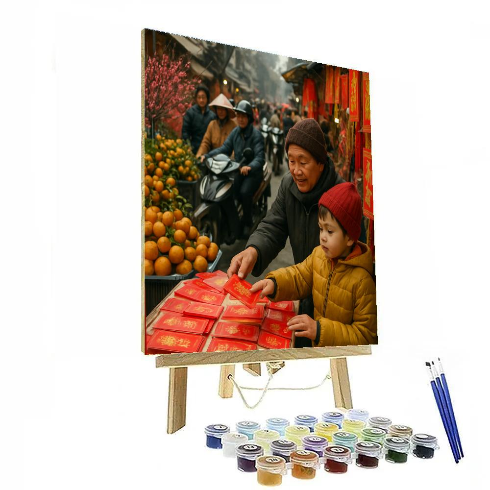 Lunar New Year Morning Market In Hanoi paint by numbers