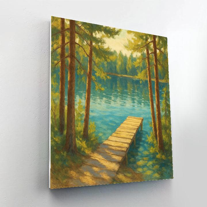 Secret Dock In Summer Pines paint by numbers
