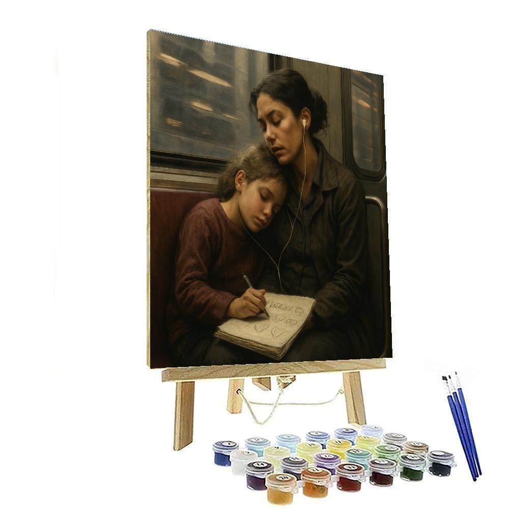 Subway Commute Mothers Day Moment Painting by numbers kit