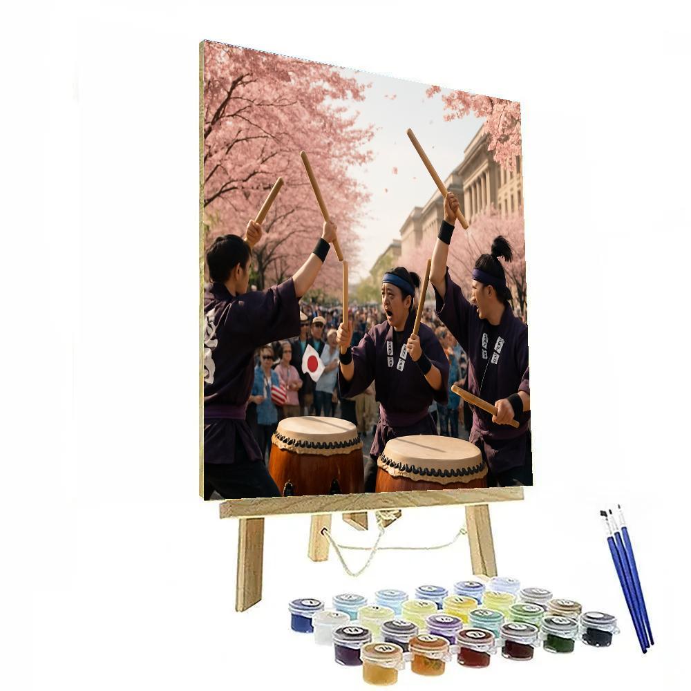 Cherry Blossom Matsuri Parade In Washington DC paint by number