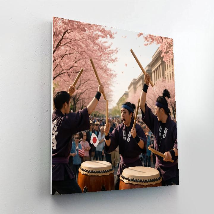 Cherry Blossom Matsuri Parade In Washington DC paint by number