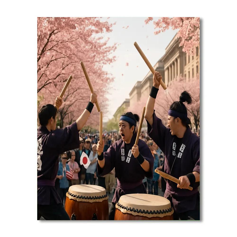 Cherry Blossom Matsuri Parade In Washington DC paint by number