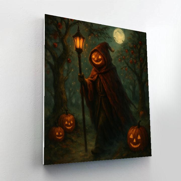 Lantern Keeper Of The Haunted Orchard painting number kit