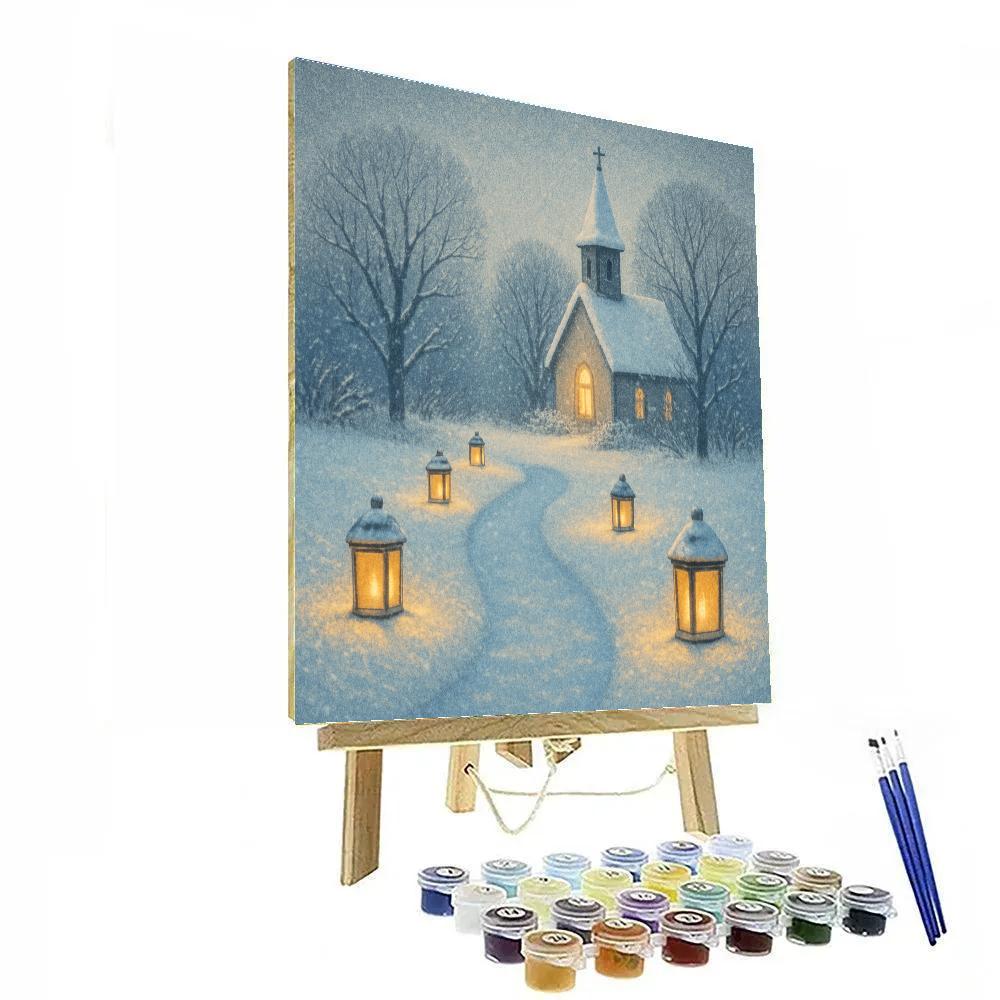 Lantern Path To The Old Chapel DIY paint by numbers