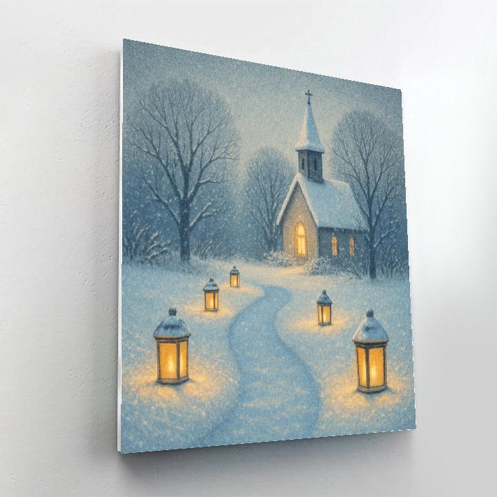 Lantern Path To The Old Chapel DIY paint by numbers