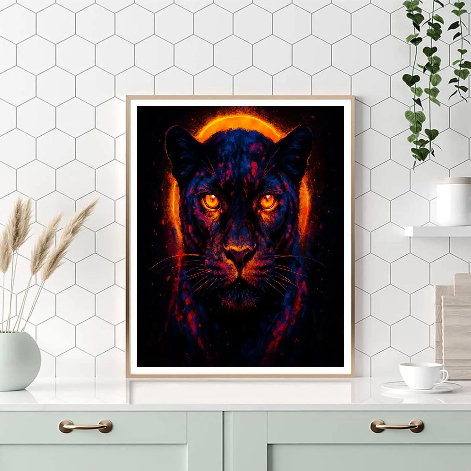Supernova Panther Portrait Painting by numbers kit