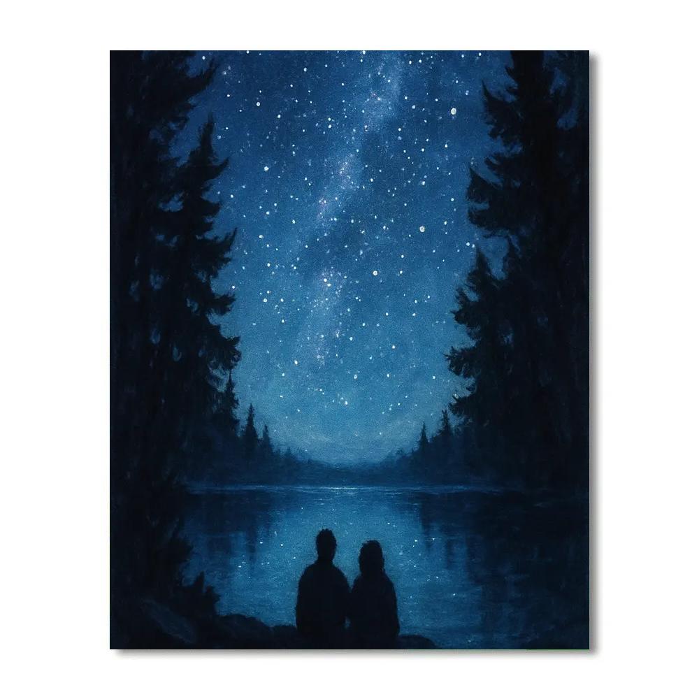 Stargazers Shoreline At Still Lake Paint by numbers kits
