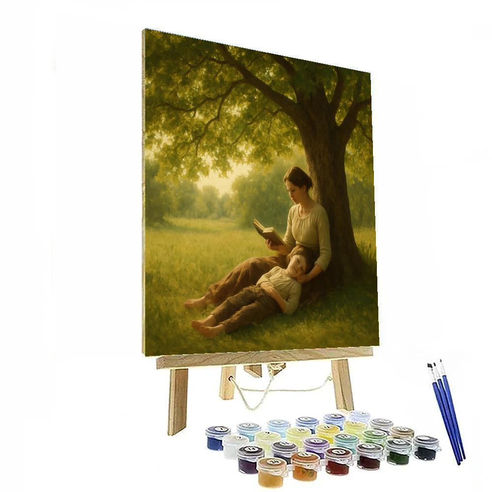 Mothers Day Storytime Under A Tree Paint by numbers kits