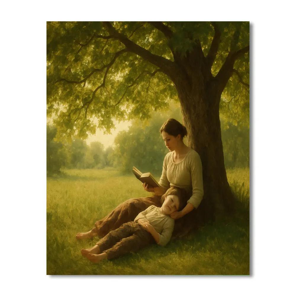 Mothers Day Storytime Under A Tree Paint by numbers kits