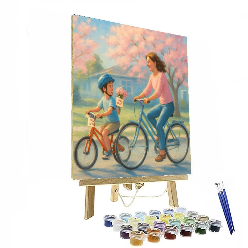 Bike Ride Bouquet For Mom Painting by numbers kit