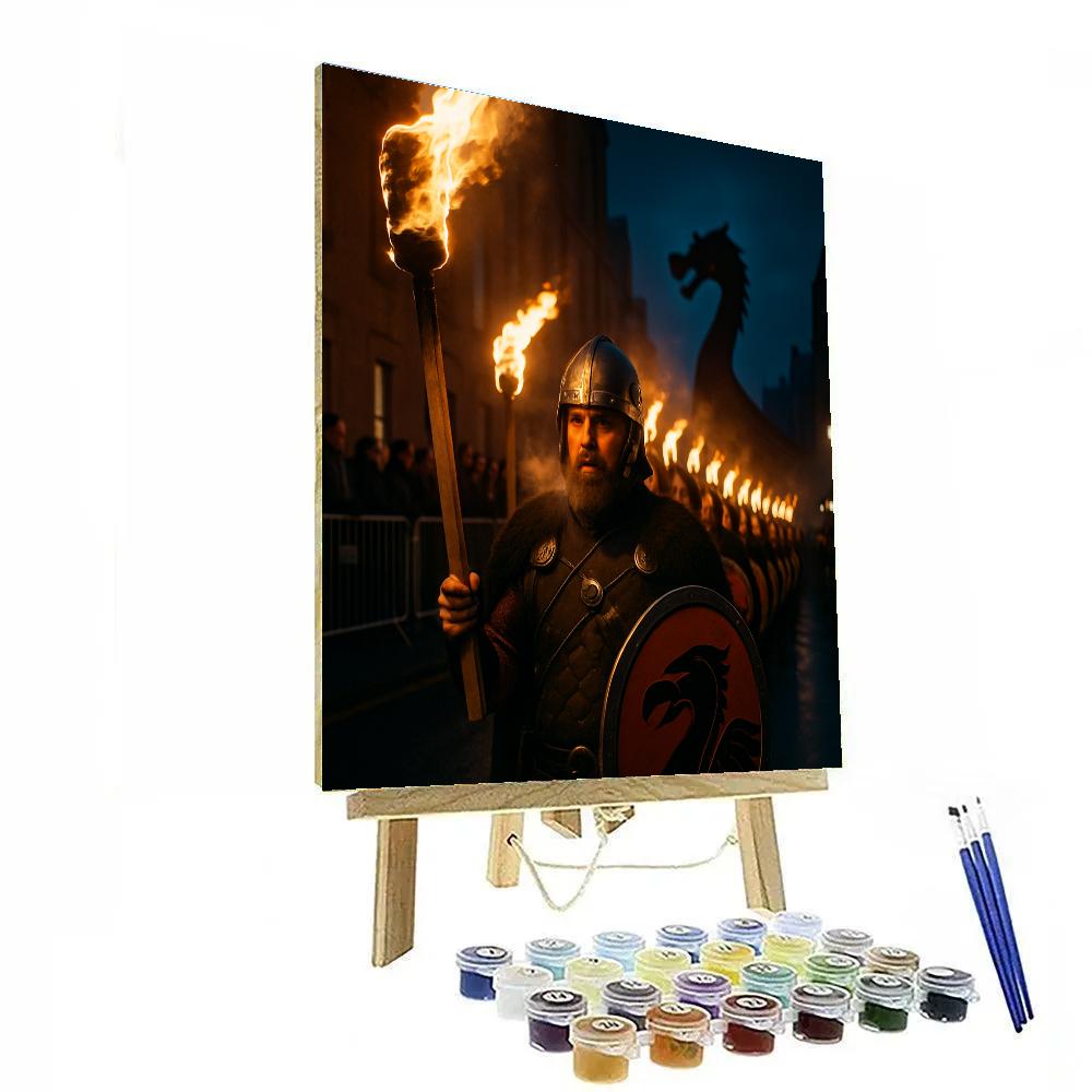 Up Helly Aa Torchlight March In Shetland DIY paint by numbers