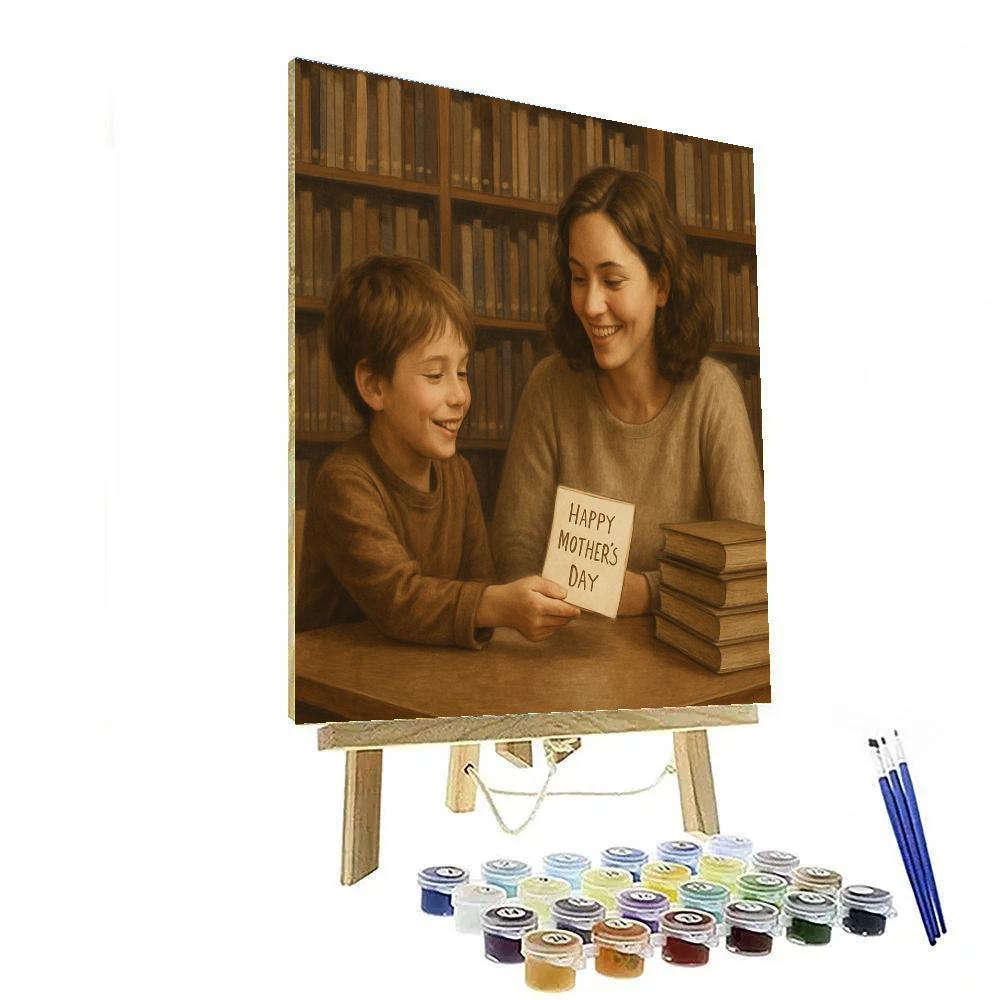 Library Corner Mothers Day Note paint by color
