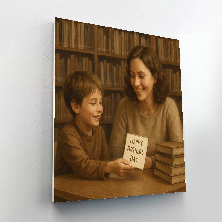 Library Corner Mothers Day Note paint by color