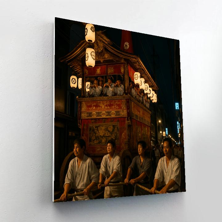 Gion Matsuri Night Float In Kyoto Number painting
