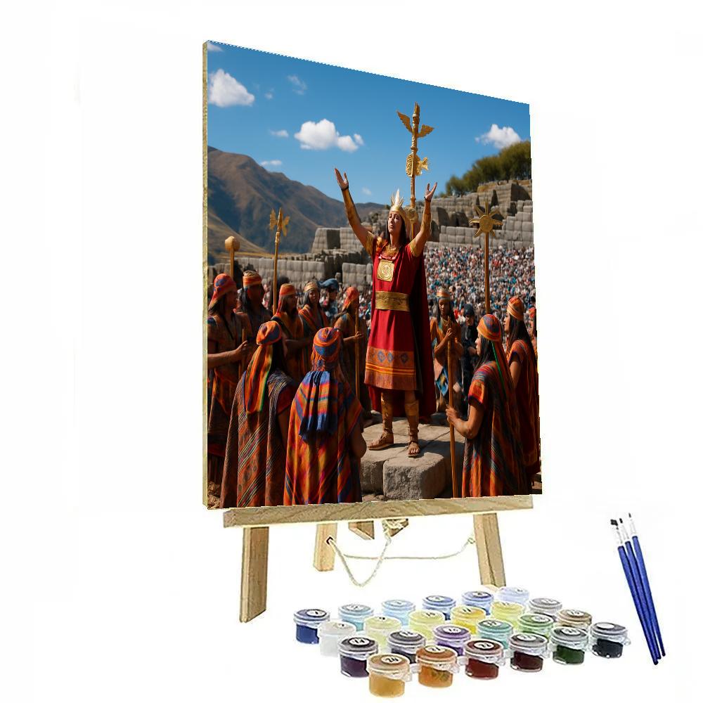 Inti Raymi Ceremony Overlooking Cusco Painting by numbers kit