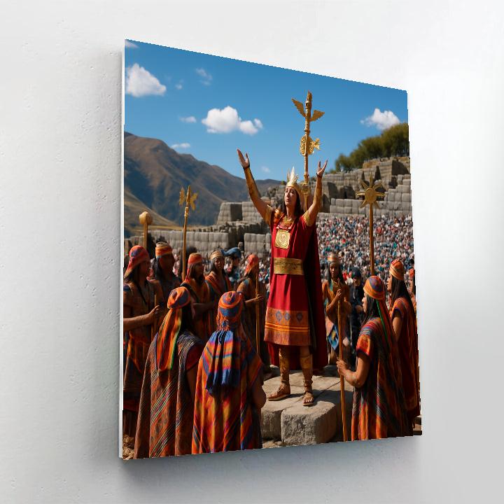 Inti Raymi Ceremony Overlooking Cusco Painting by numbers kit