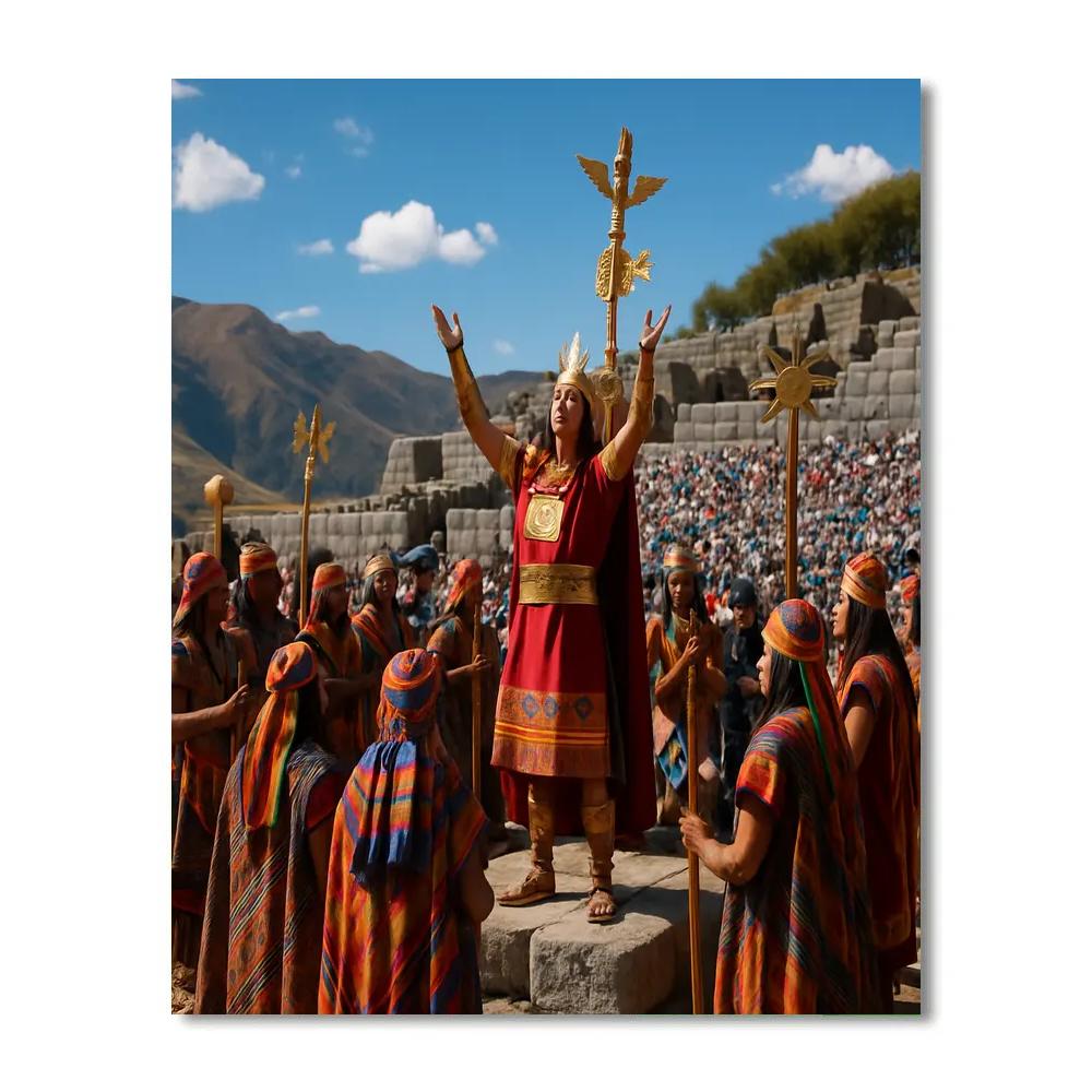 Inti Raymi Ceremony Overlooking Cusco Painting by numbers kit