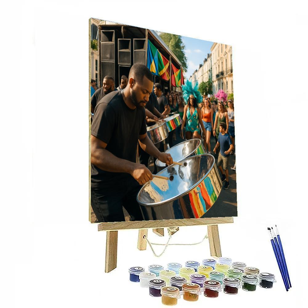 Notting Hill Carnival Steelband On London Street paint by numbers