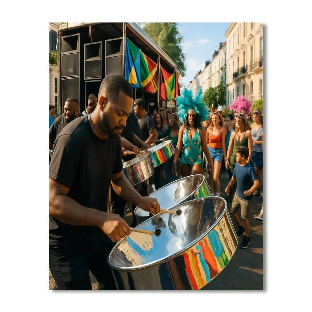Notting Hill Carnival Steelband On London Street paint by numbers