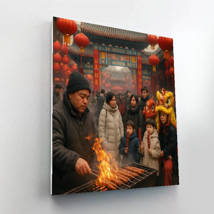 Chinese New Year Temple Fair In Beijing paint by number