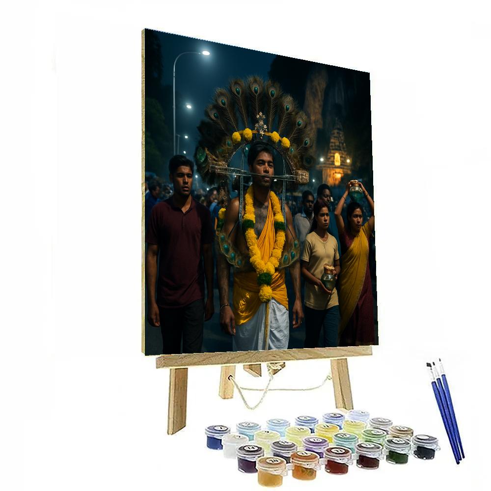 Thaipusam Kavadi Procession In Kuala Lumpur Paint by numbers kits