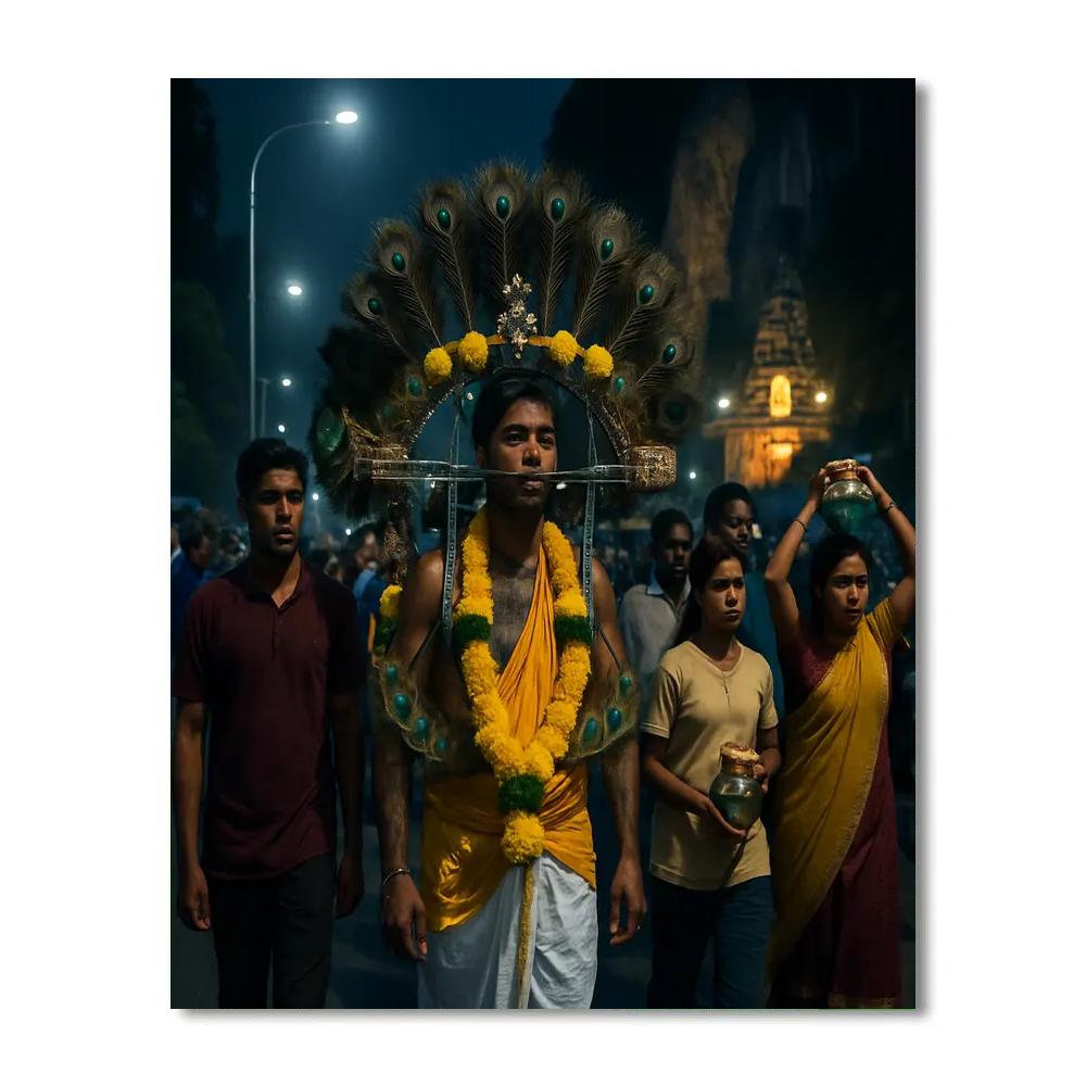 Thaipusam Kavadi Procession In Kuala Lumpur Paint by numbers kits