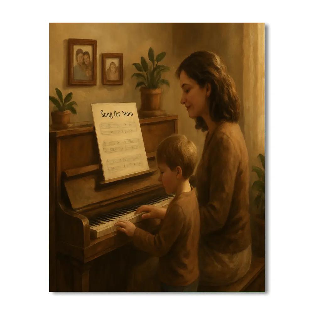 Mothers Day Music Lesson paint by numbers