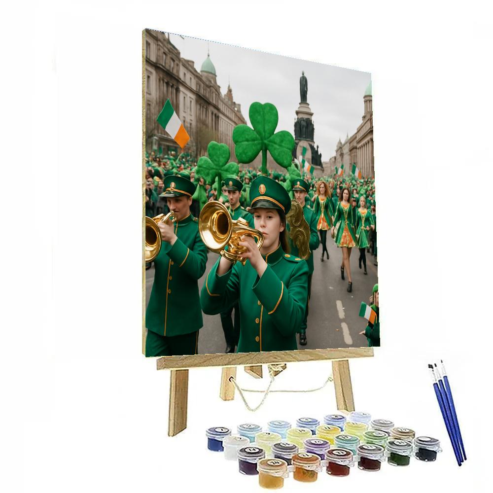 St Patricks Day Parade In Dublin City Center Paint by numbers kits