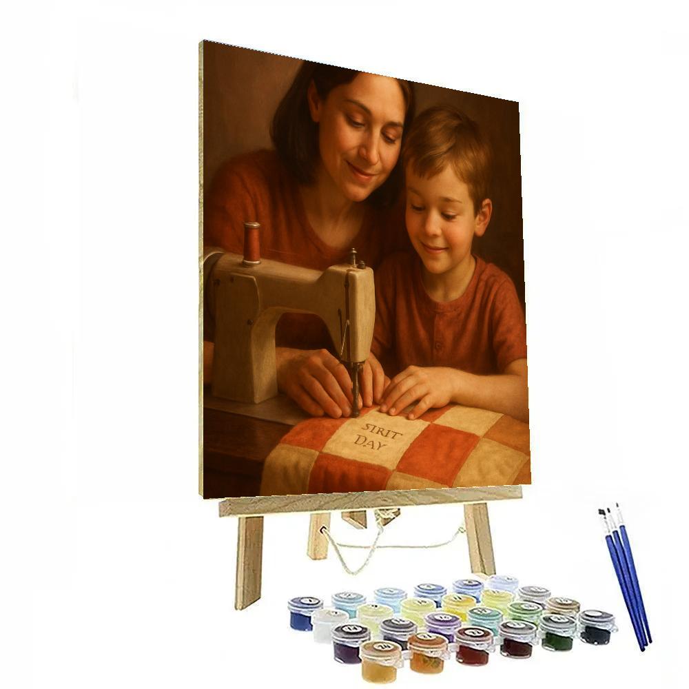 Mothers Day Sewing Memory Quilt Paint by numbers art