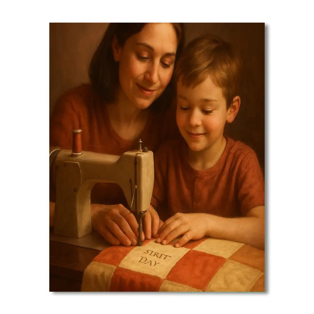 Mothers Day Sewing Memory Quilt Paint by numbers art