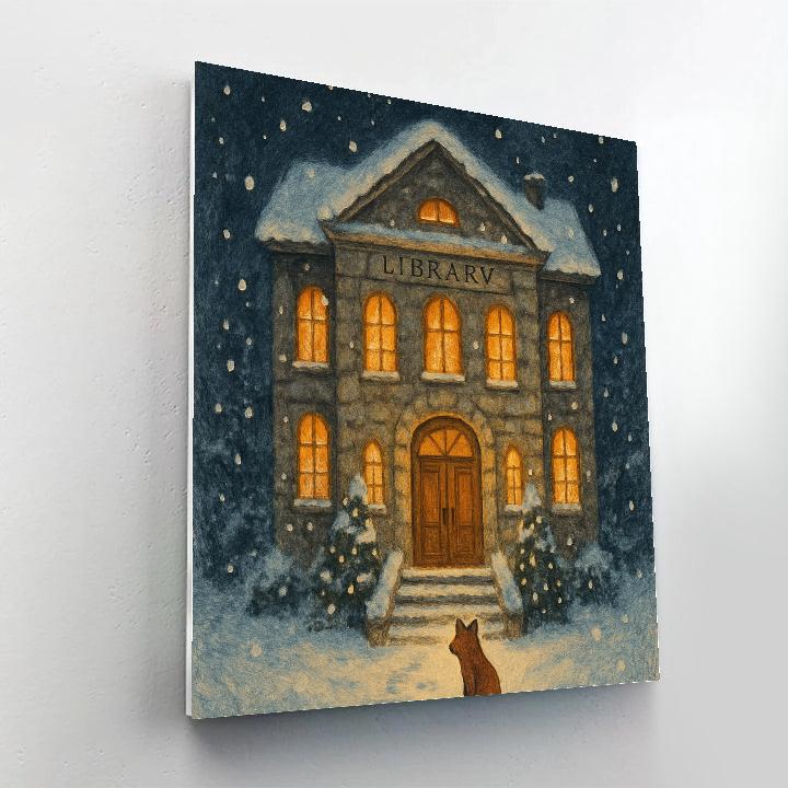 Snowy Library Of Winter Tales paint by number