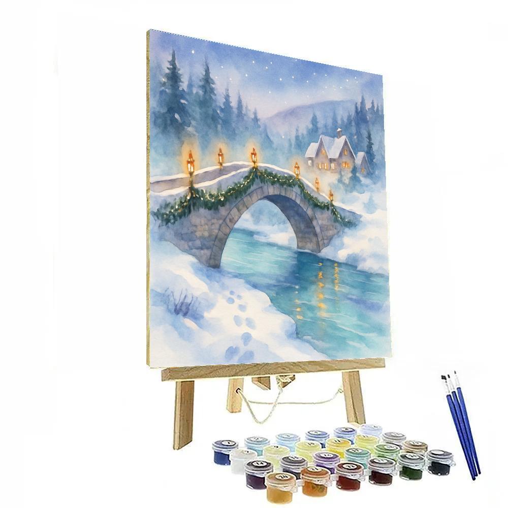 Christmas Bridge Over Crystal River paint by numbers