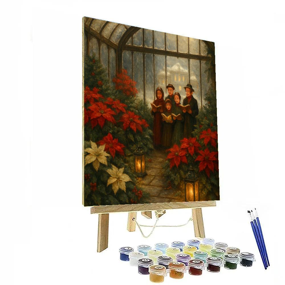 Holiday Choir In Glasshouse Garden paint by color