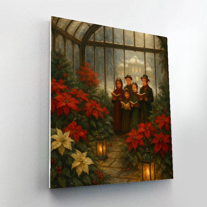 Holiday Choir In Glasshouse Garden paint by color