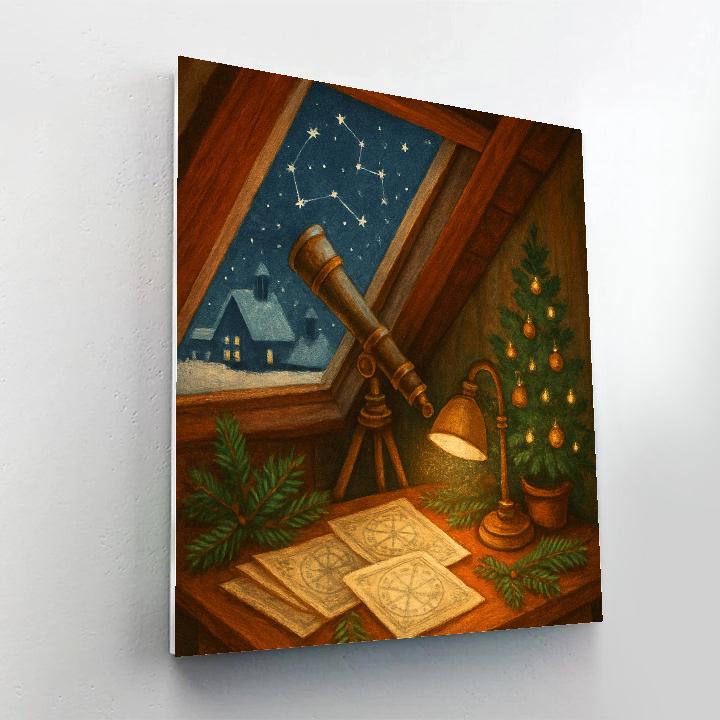 Christmas Attic Observatory paint by color