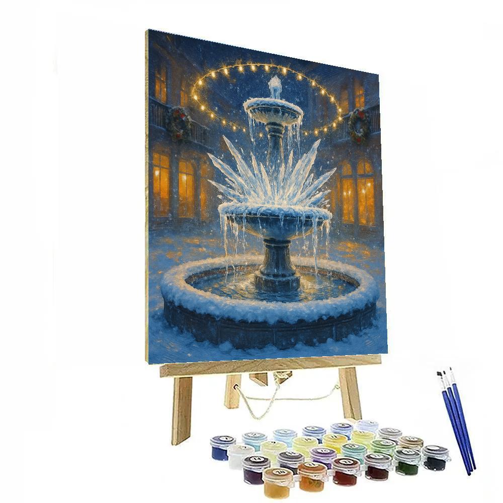Christmas Fountain Of Frozen Stars Painting by numbers kit