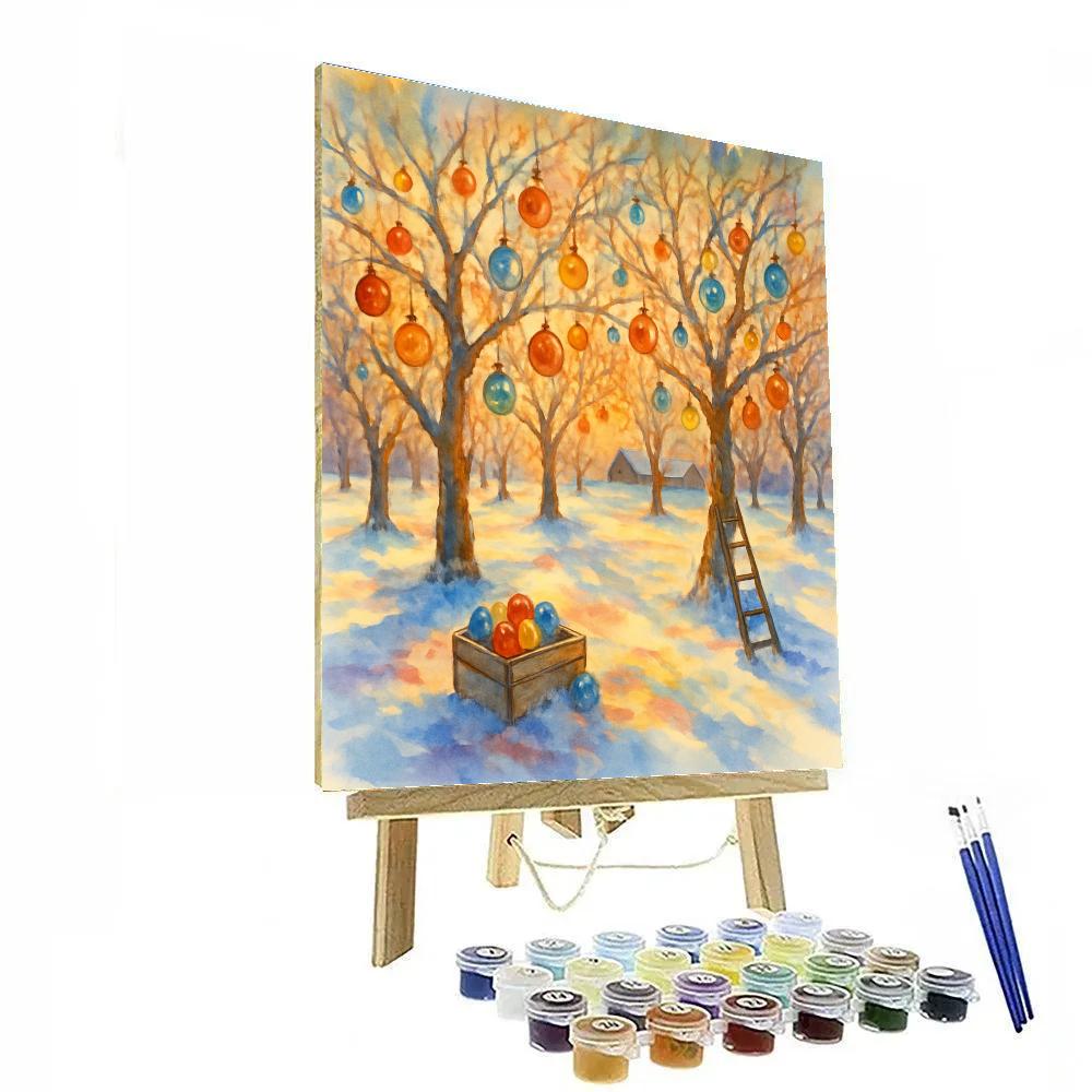Christmas Orchard Of Glass Ornaments DIY paint by numbers