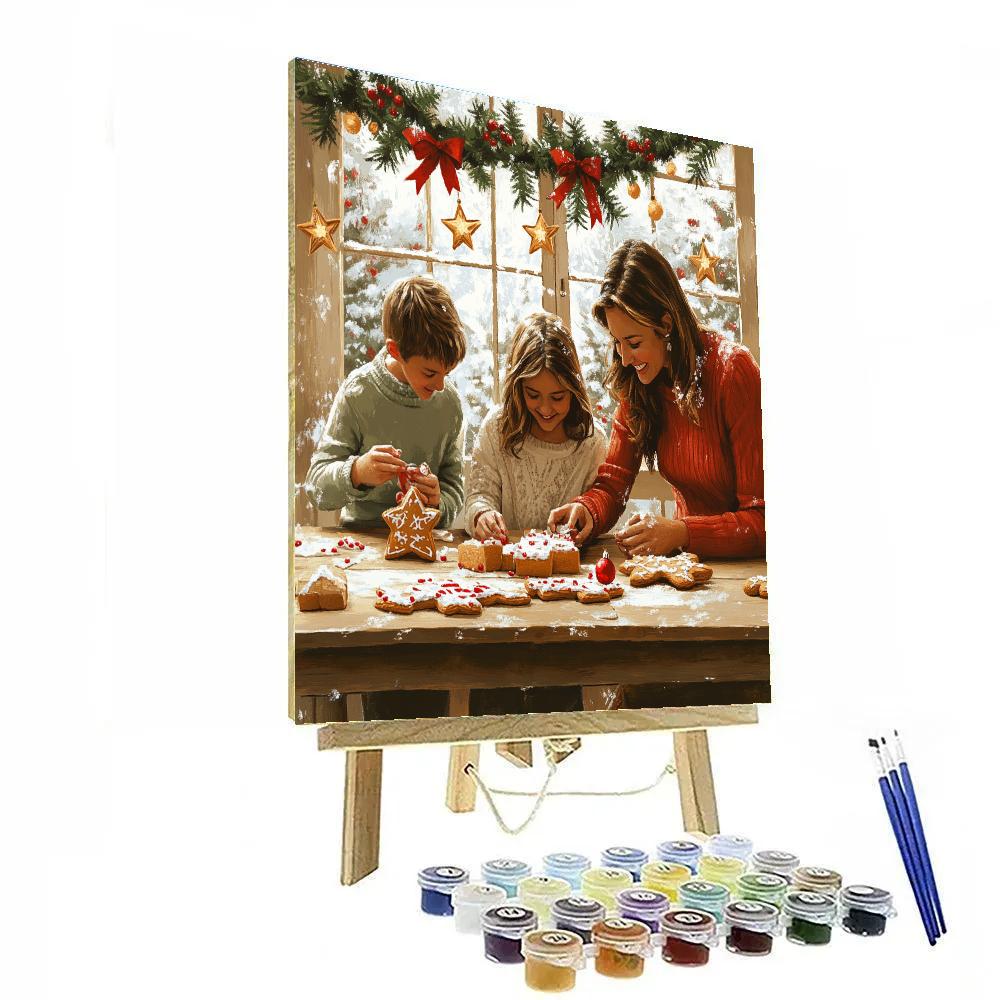 Garlands And Gingerbread Evening Painting by numbers kit