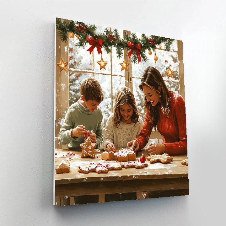 Garlands And Gingerbread Evening Painting by numbers kit