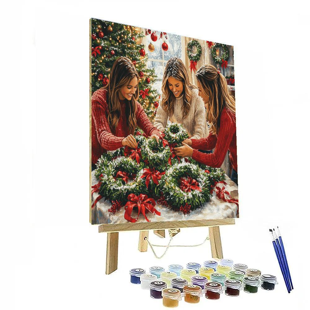 Wreath Workshop Afternoon Paint by numbers art
