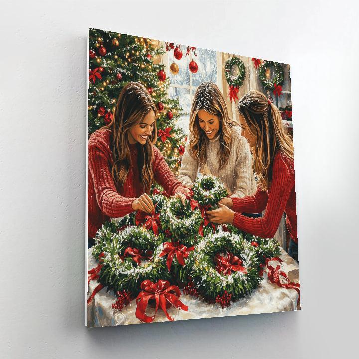 Wreath Workshop Afternoon Paint by numbers art
